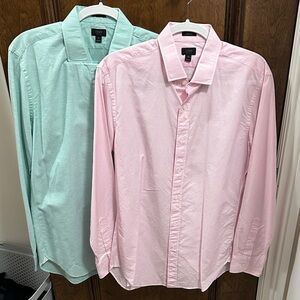 J. Crew Mint Green and Light Pink Dress Shirts